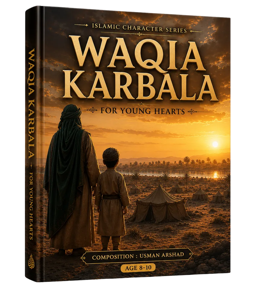 Waqia Karbala for Young Hearts book mockup